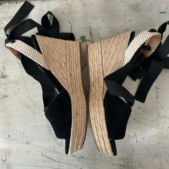 Paseart Espadrille platform wedge slides suede sandals summer minimalist 8 / 39 - Picture 12 of 14